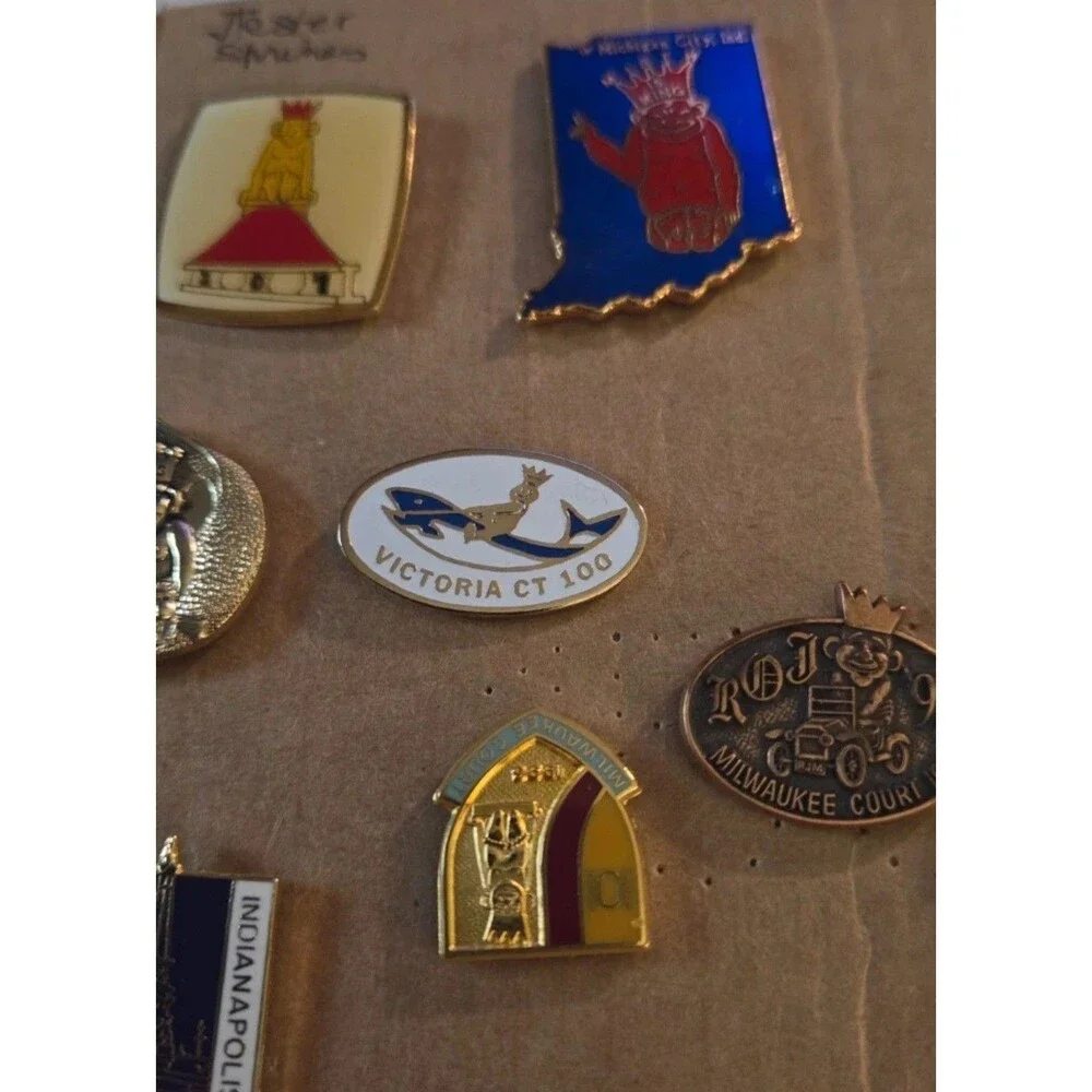 Vintage Royal Order of Jesters ROJ Pin Lot 11 Court Director Masonic Shriner